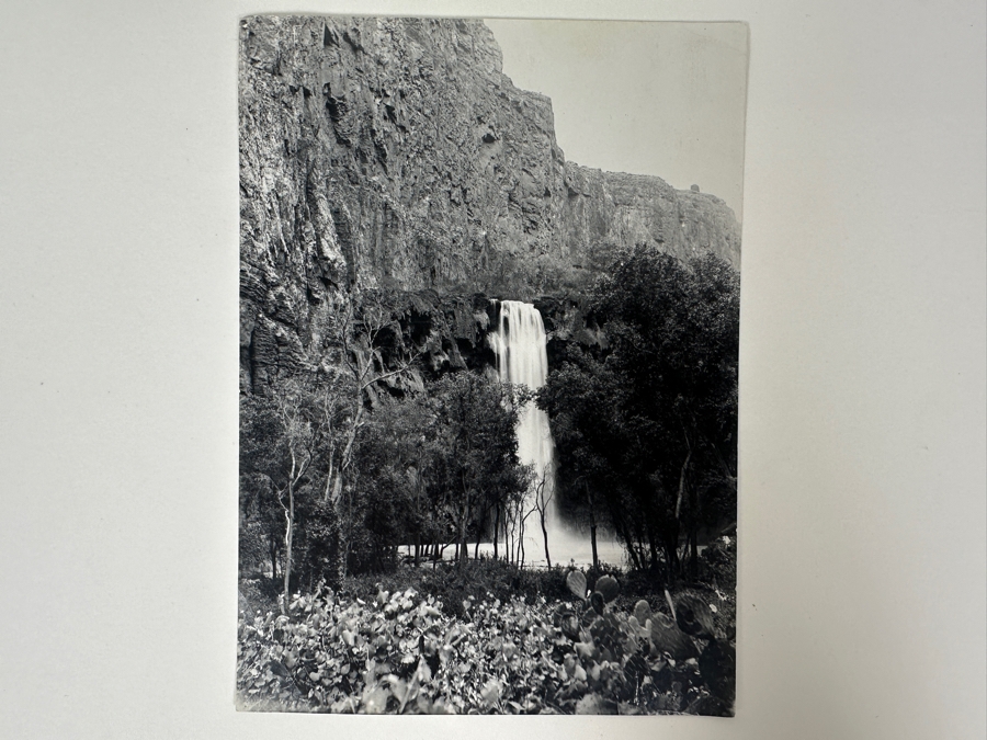 Kolb Brothers' Photography Studio On The South Rim Of The Grand Canyon Photograph Stamped On Verso Emery C. Kolb - Mooney Falls 4.5 X 6.5 [Photo 2]