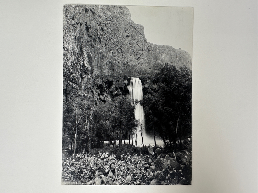 Kolb Brothers' Photography Studio On The South Rim Of The Grand Canyon Photograph Stamped On Verso Emery C. Kolb - Mooney Falls 4.5 X 6.5 [Photo 1]