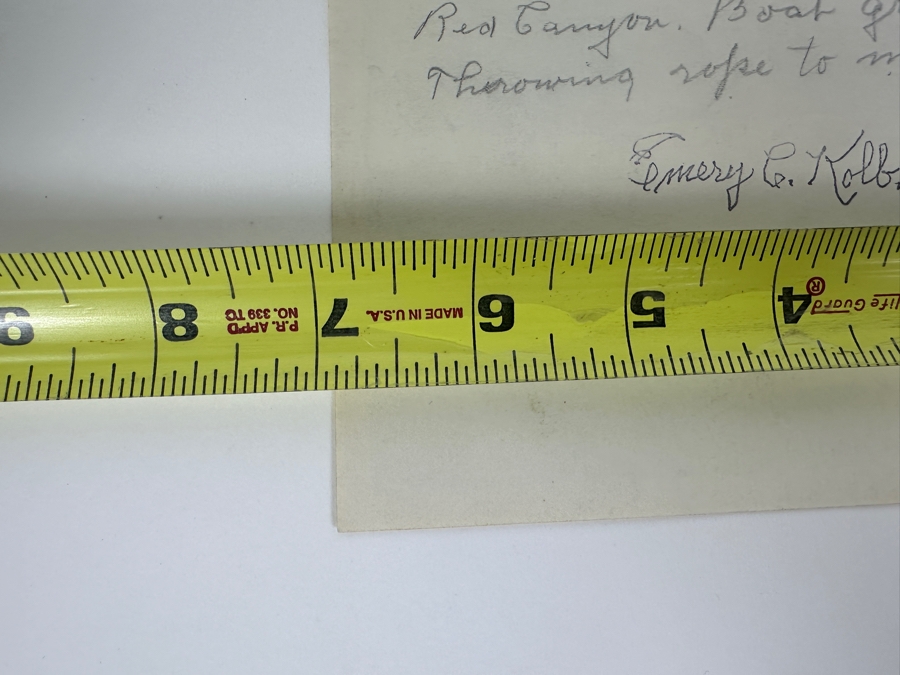 Kolb Brothers' Photography Studio On The South Rim Of The Grand Canyon Photograph Stamped On Verso Emery C. Kolb - Red Canyon. Boat Grounded. Throwing Rope To Man On Shore 7 X 5 [Photo 7]