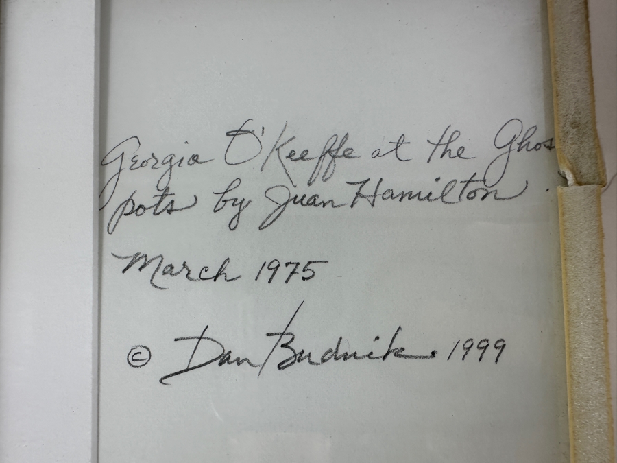 Dan Budnik (1933-2020, American) Signed Gelatin Silver Print Photograph Of Georgia O'Keeffe At Ghost Ranch With Pots By Juan Hamilton, New Mexico 1975 18 X 13 Estimate $4,000-$6,000 [Photo 15]