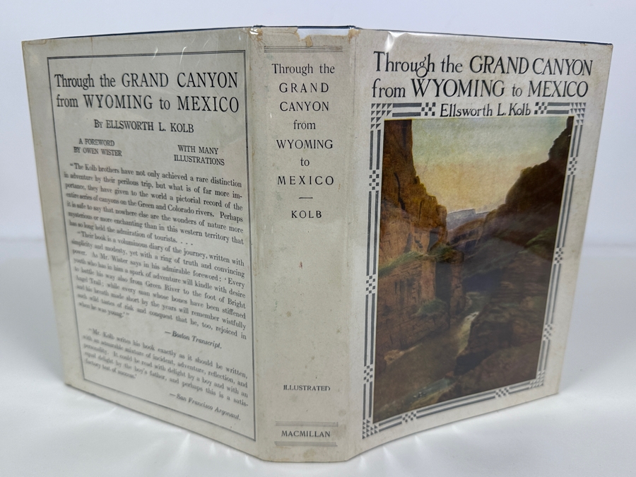 Signed Hardcover Book 1938 Printing Through The Grand Canyon From Wyoming To Mexico Signed By Ellsworth L. Kolb [Photo 4]