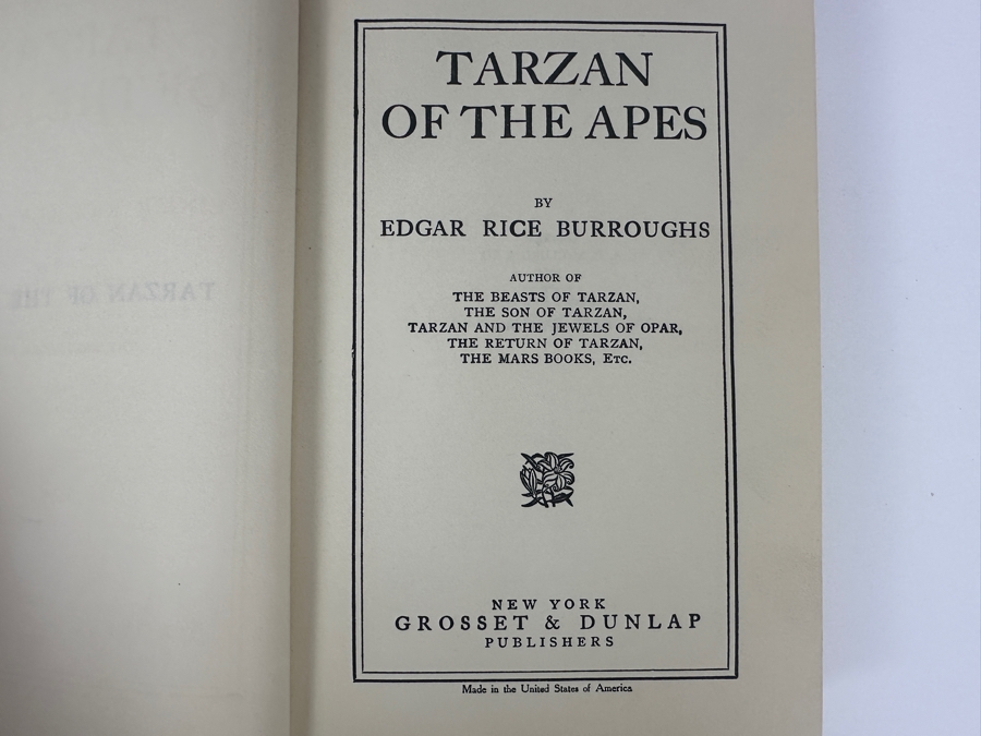 Vintage 1914 Hardcover Book Tarzan Of The Apes By Edgar Rice Burroughs With Scarce Jacket [Photo 6]