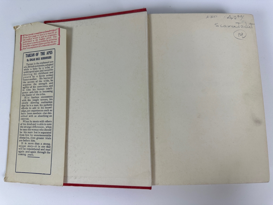 Vintage 1914 Hardcover Book Tarzan Of The Apes By Edgar Rice Burroughs With Scarce Jacket [Photo 3]