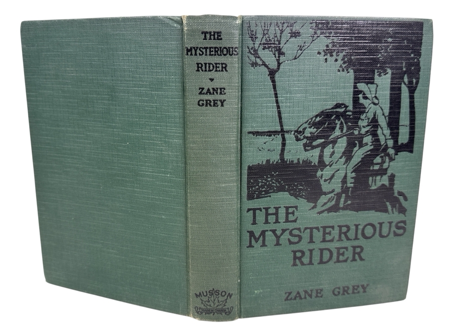 Vintage 1921 Hardcover Book The Mysterious Rider By Zane Grey The Musson Book Company, Ltd. Canada [Photo 1]