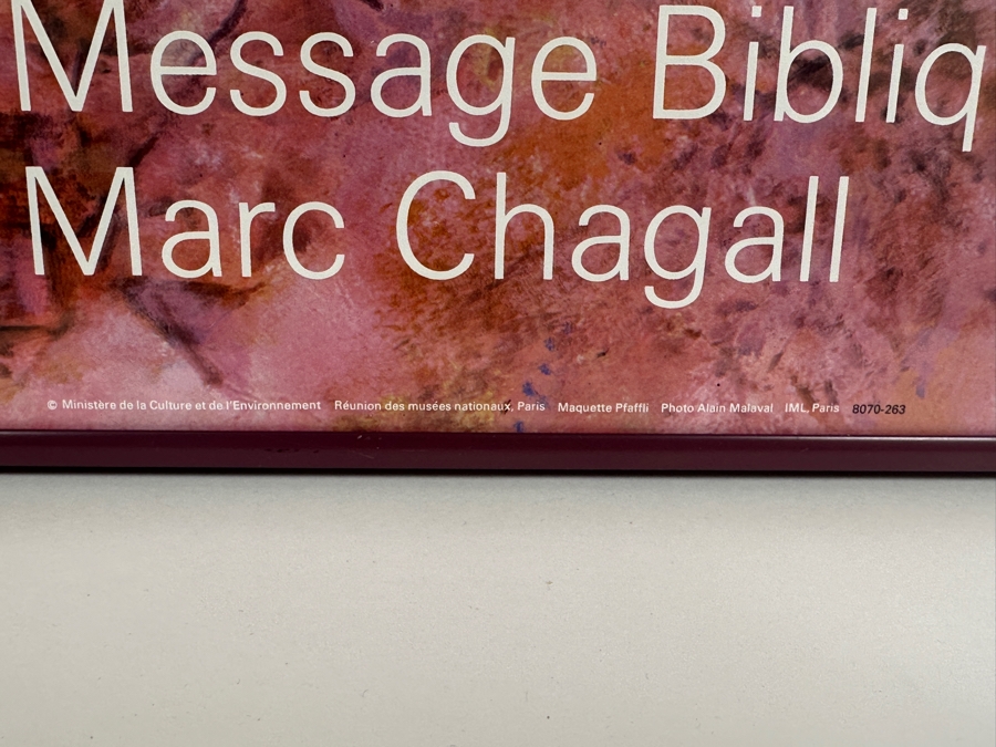 Vintage Framed Marc Chagall Exhibition Poster Musee National Message Biblique - The Marc Chagall National Museum (Chagall Biblical Message) 16 X 23.5 [Photo 7]