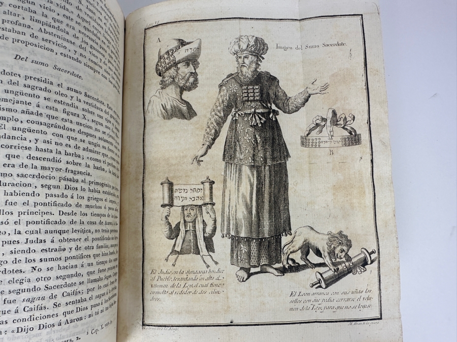 Antique 1825 Hardcover Book Introduction To The Holy Scripture The Device for Understanding With Greater Ease And Clarity The Holy Bible Volume One Madrid With Maps And Illustrations - See Photos [Photo 32]