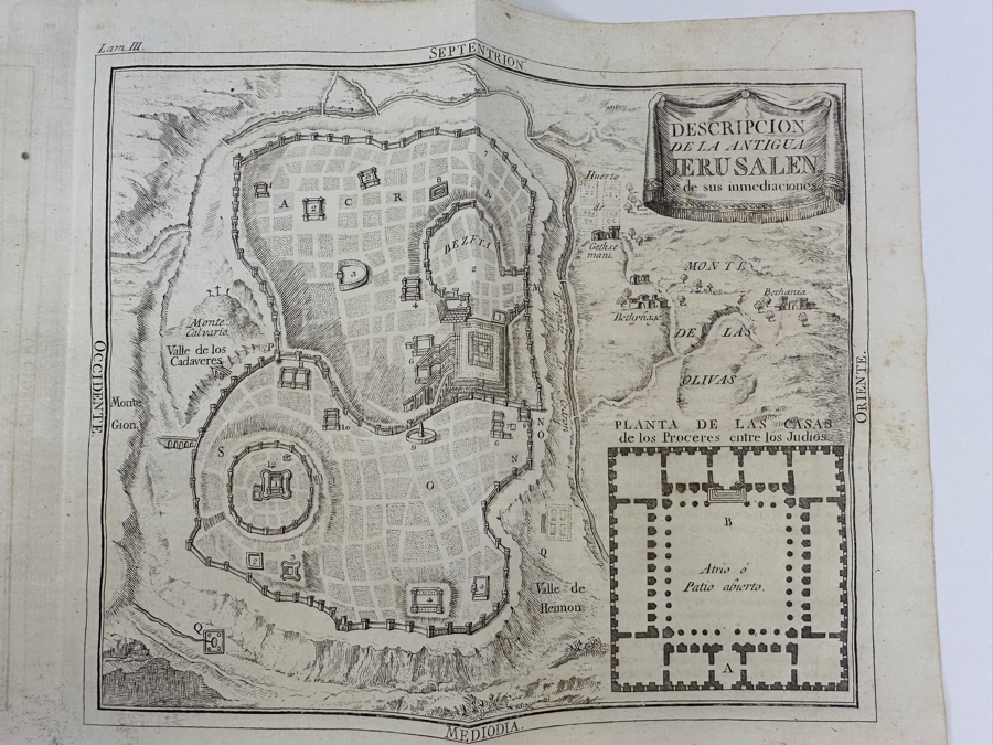 Antique 1825 Hardcover Book Introduction To The Holy Scripture The Device for Understanding With Greater Ease And Clarity The Holy Bible Volume One Madrid With Maps And Illustrations - See Photos [Photo 21]