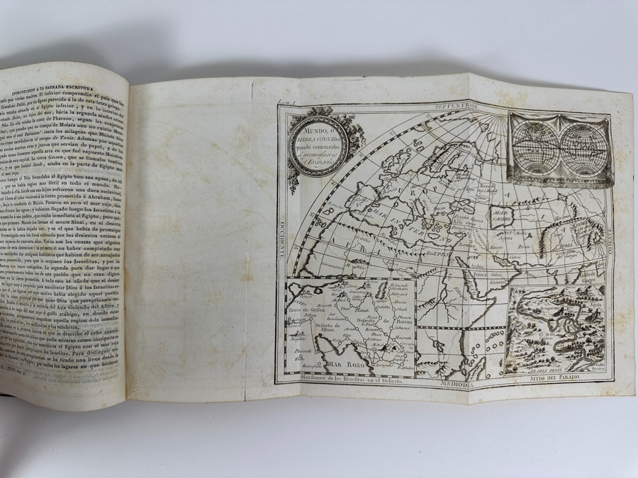 Antique 1825 Hardcover Book Introduction To The Holy Scripture The Device for Understanding With Greater Ease And Clarity The Holy Bible Volume One Madrid With Maps And Illustrations - See Photos [Photo 10]