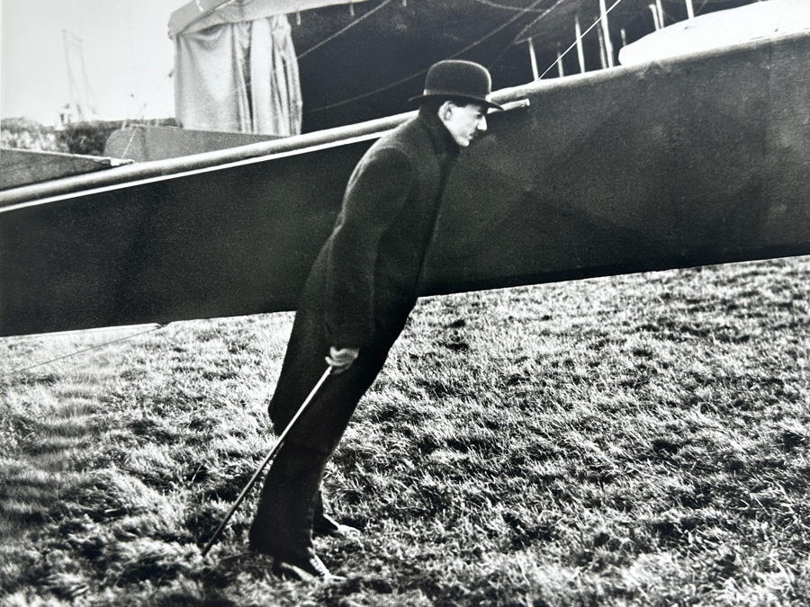 Jacques Henri Lartigue (1894-1986, France) Hand Signed Photograph Zissou Caught In The Blast Of The Amerigo's Propeller 1911 Gelatin Silver Print, Printed Later, Signed In Ink J. H. Lartigue 13.5 X 9.5 Estimate $5,000-$7,000 [Photo 2]