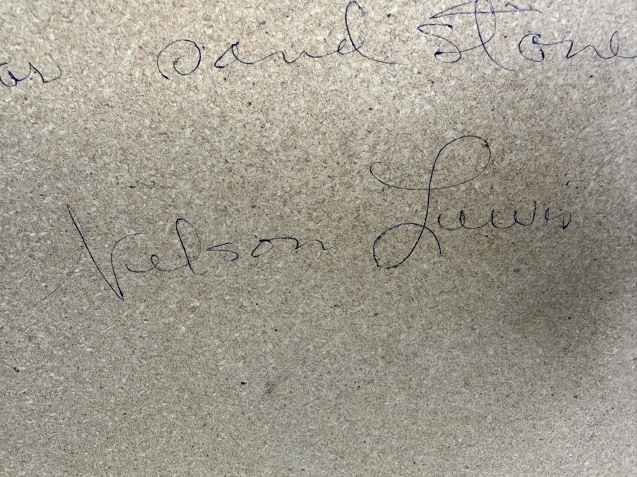 Vintage Nelson Lewis Sand Painting That Won An Award At The 1975 American Indian Western Relic Show And Sale In Los Angeles 24 X 24 Framed 30 X 30 [Photo 14]