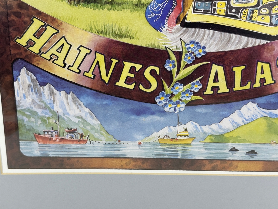 Vintage 1987 J. E. Svenson Chilkat Dancers Haines Alaska Poster Framed 22 X 28 [Photo 8]