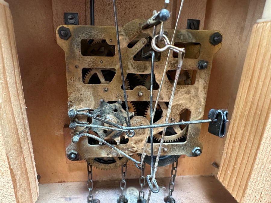 Vintage German Carved Wooden Cuckoo Clock Hunter Style - Needs Servicing 24'H [Photo 10]