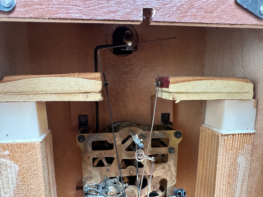 Vintage German Carved Wooden Cuckoo Clock Hunter Style - Needs Servicing 24'H [Photo 11]