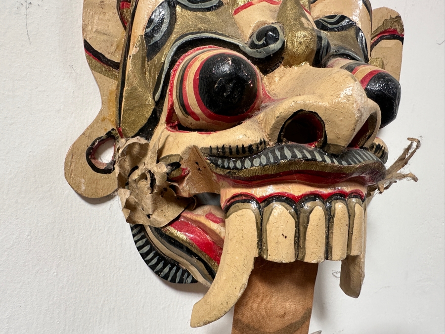 Vintage Rangda Balinese Indonesian Mask 9W X 24L [Photo 3]