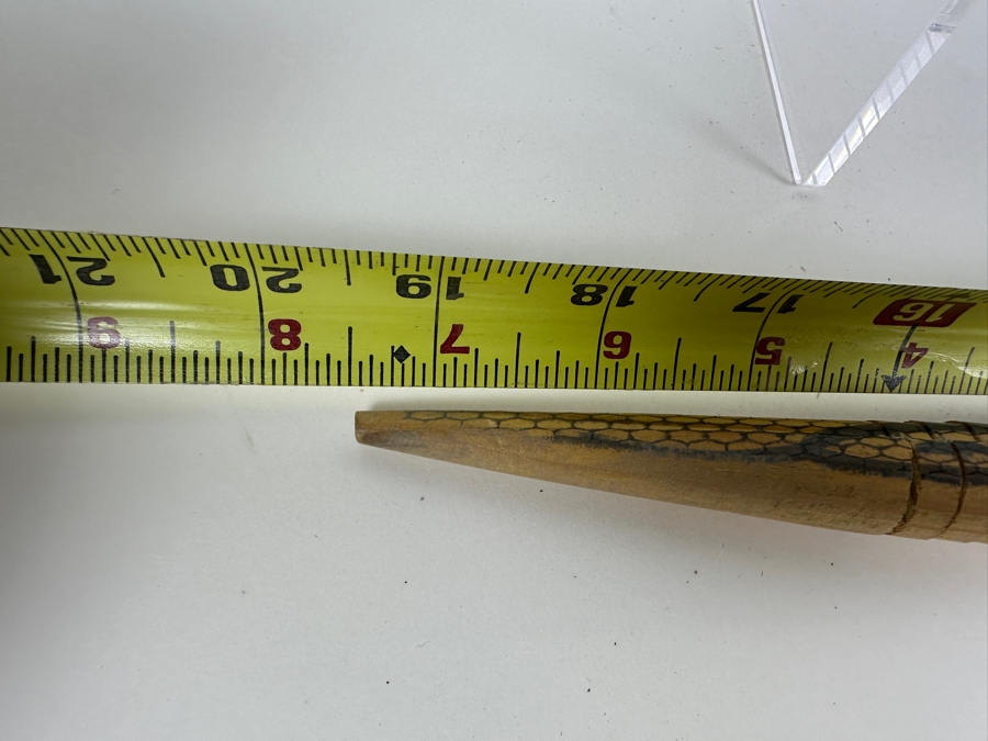 Vintage Wooden Monkey Puppet 16L And Wooden Articulated Snake 19L [Photo 11]