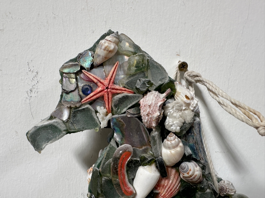 Organic Seashell Wind Chime With Seahorse 31H [Photo 7]