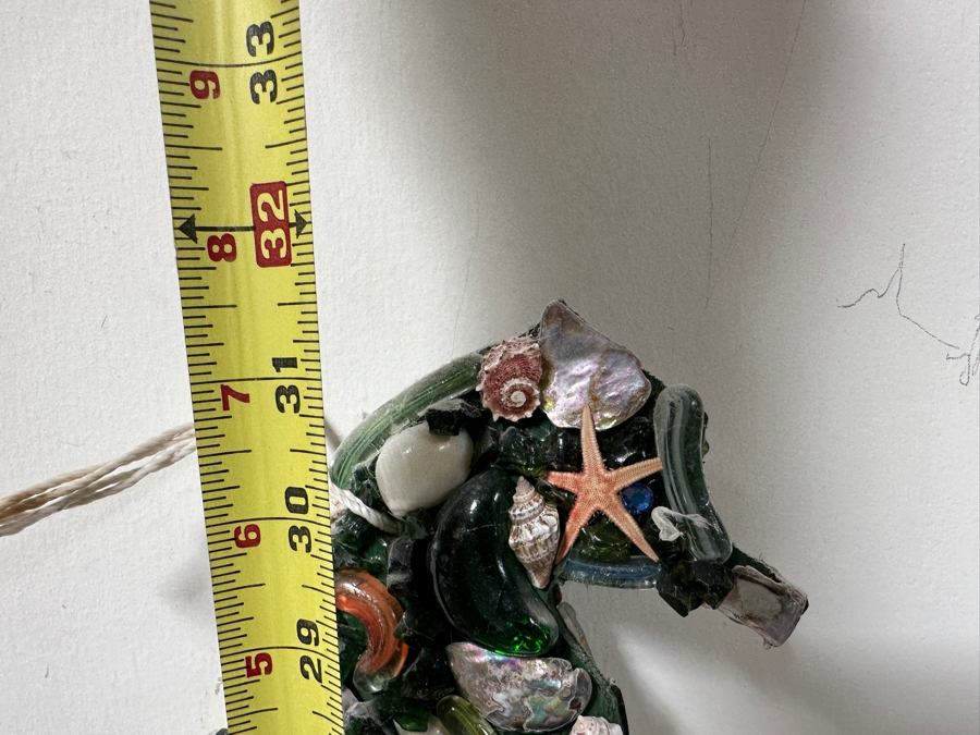 Organic Seashell Wind Chime With Seahorse 31H [Photo 5]