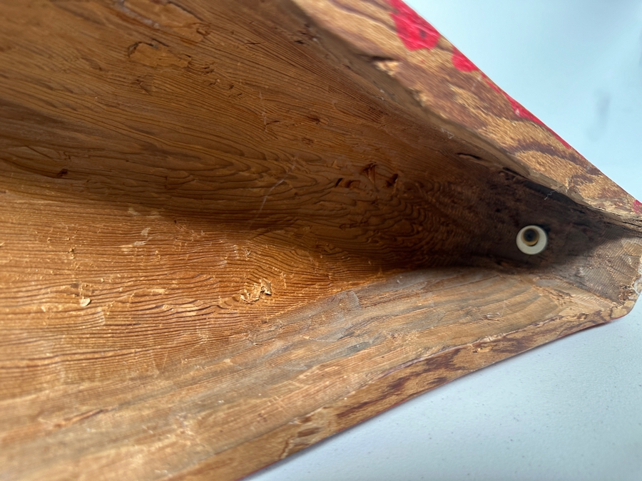 Tlingit Wolf Carved Wooden Hand-painted Ceremonial Dance Mask With Raffia Hair Pacific Northwest Coast 26'L X 10'D X 12'H Estimate $4,000 [Photo 14]