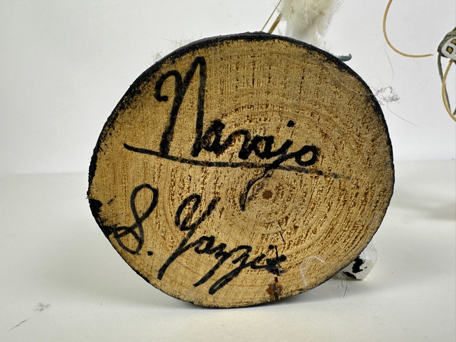 Pair Of Vintage Kachina Dolls: Navajo By S. Yazzie And Hoop By Long [Photo 9]