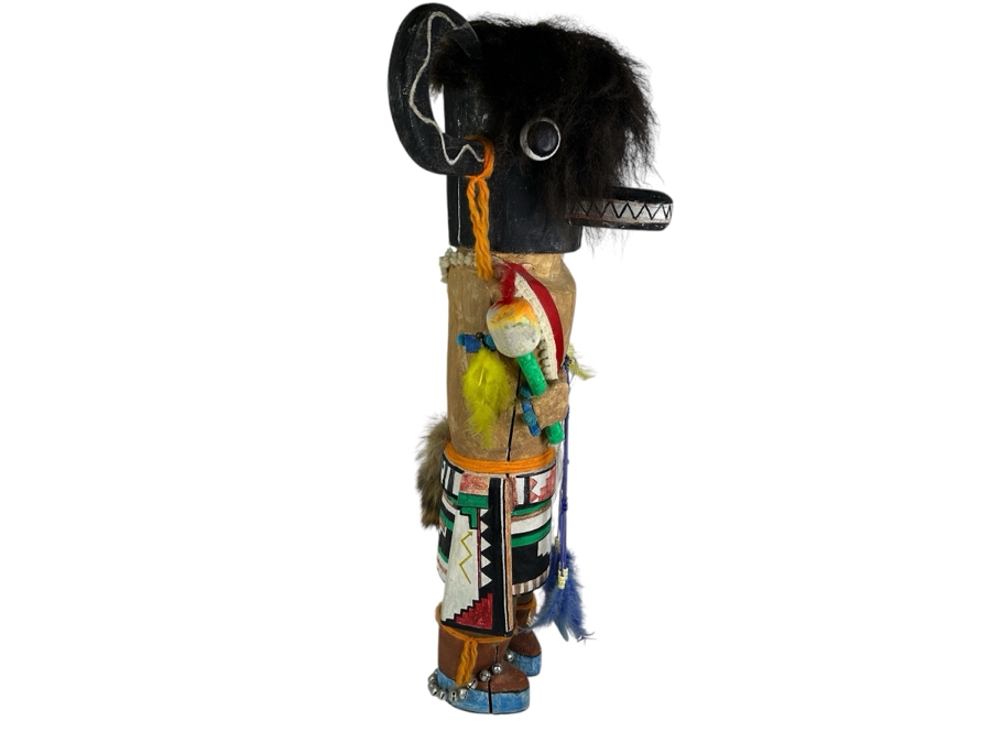 Vintage Large Hopi Buffalo Kachina Doll One Piece Wood Carving Polychrome 37'H Estimate $8,500 [Photo 2]