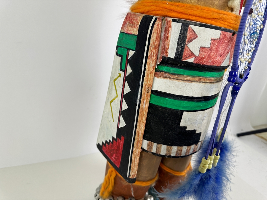 Vintage Large Hopi Buffalo Kachina Doll One Piece Wood Carving Polychrome 37'H Estimate $8,500 [Photo 9]