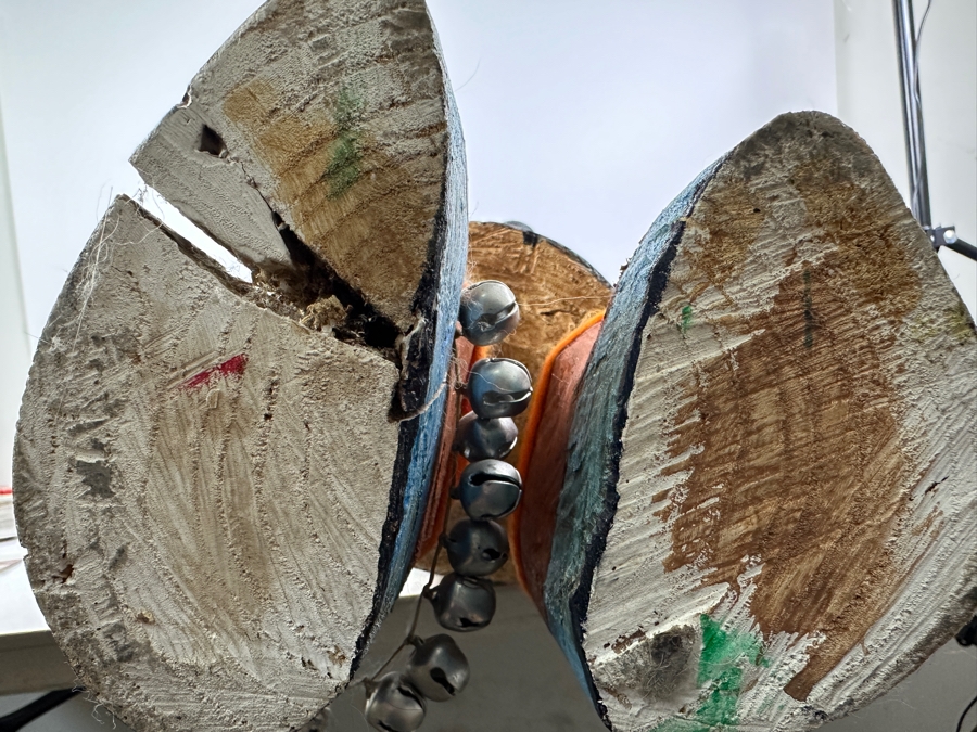 Vintage Large Hopi Buffalo Kachina Doll One Piece Wood Carving Polychrome 37'H Estimate $8,500 [Photo 15]