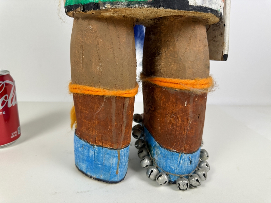 Vintage Large Hopi Buffalo Kachina Doll One Piece Wood Carving Polychrome 37'H Estimate $8,500 [Photo 14]