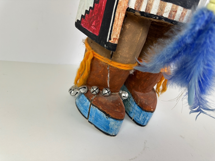 Vintage Large Hopi Buffalo Kachina Doll One Piece Wood Carving Polychrome 37'H Estimate $8,500 [Photo 10]