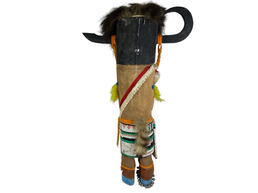 Vintage Large Hopi Buffalo Kachina Doll One Piece Wood Carving Polychrome 37'H Estimate $8,500 [Photo 3]