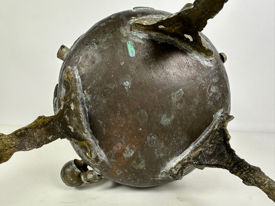 Just Added - Handmade Copper Pot With Brass Ornamentation 10W X 15H [Photo 12]