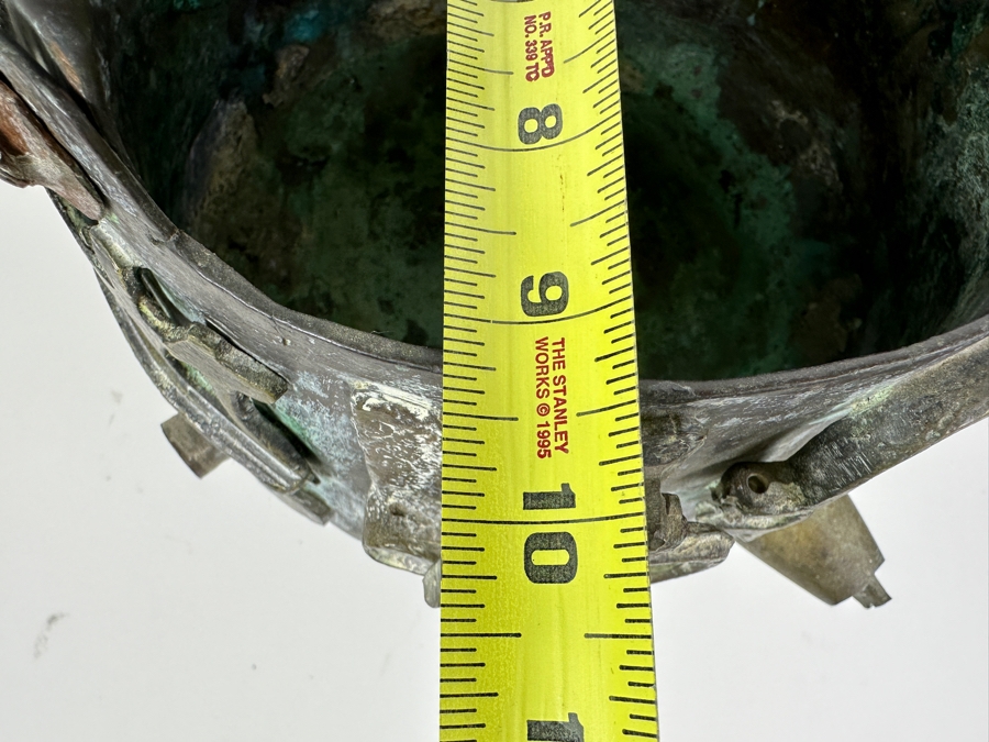 Just Added - Handmade Copper Pot With Brass Ornamentation 10W X 15H [Photo 13]