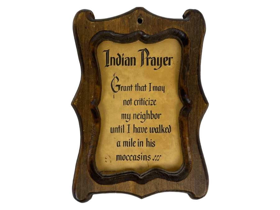 Indian Prayer Sign 8' x 10' [Photo 1]