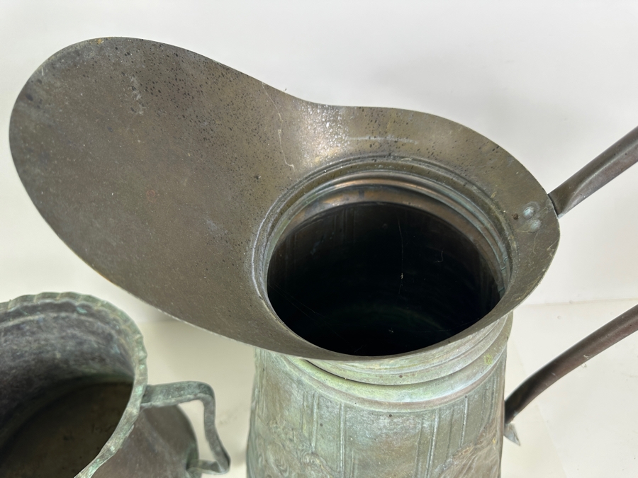 Just Added - Pair Of Vintage Copper Vessels 17H & 7.5H [Photo 3]