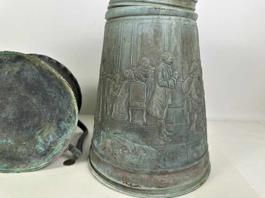 Just Added - Pair Of Vintage Copper Vessels 17H & 7.5H [Photo 7]