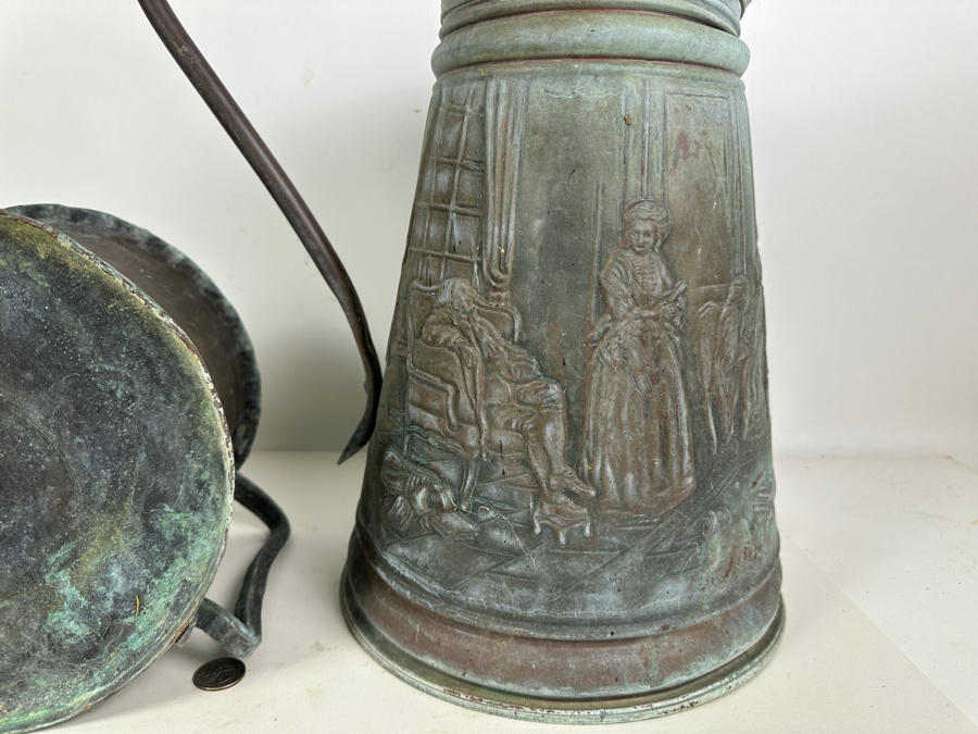 Just Added - Pair Of Vintage Copper Vessels 17H & 7.5H [Photo 8]