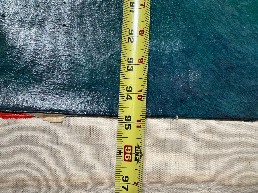 Oversized Original 1973 Reginald Hager Acrylic Modernist Painting On Canvas 70 x 97 [Photo 7]