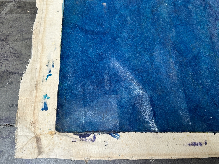 Oversized Original 1973 Reginald Hager Acrylic Modernist Painting On Canvas 70 x 97 [Photo 4]