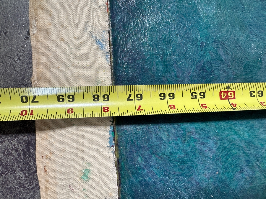 Oversized Original 1973 Reginald Hager Acrylic Modernist Painting On Canvas 70 x 97 [Photo 6]