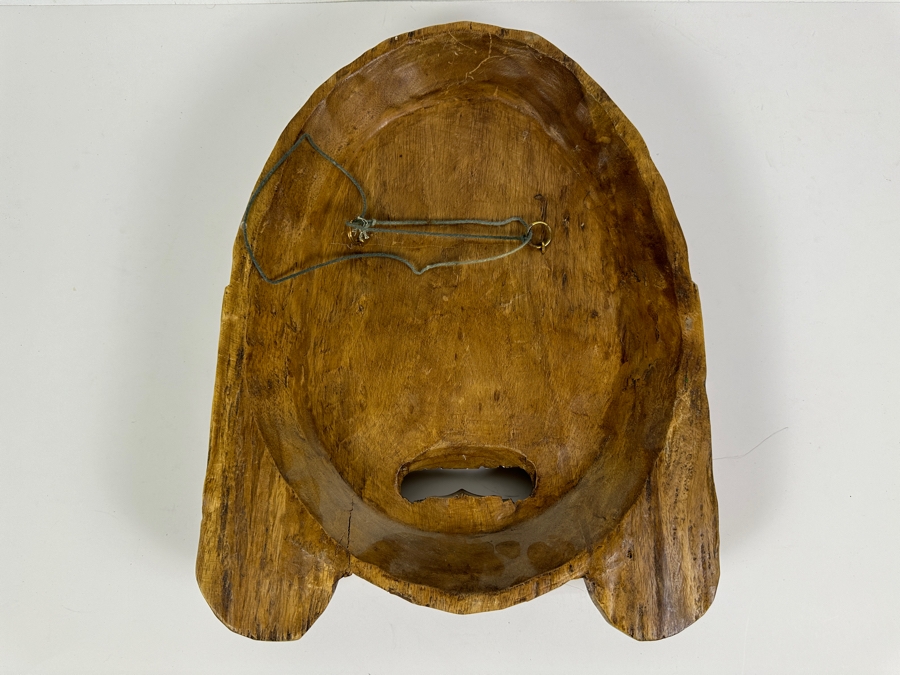 Just Added - Large Relief Carved Wooden Buddha Head 12W X 16L X 3D [Photo 5]