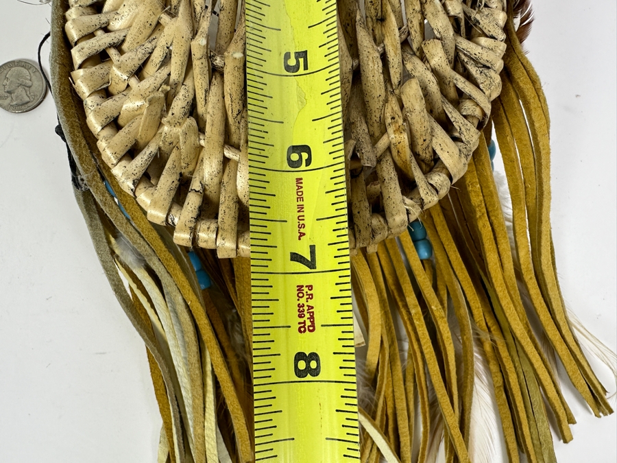 Just Added - Handmade Wall Basket With Feathers 5.5W X 7H [Photo 7]