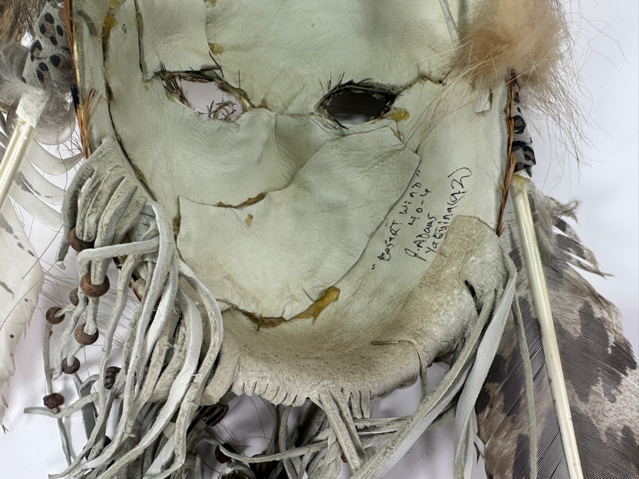 Just Added - Judy Light Feather Adams 'Desert Winds' Spirit Mask Yaquina Artist Signed On Back [Photo 14]