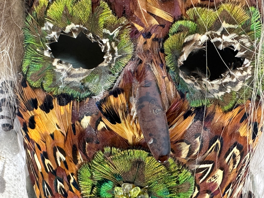 Just Added - Judy Light Feather Adams 'Desert Winds' Spirit Mask Yaquina Artist Signed On Back [Photo 6]