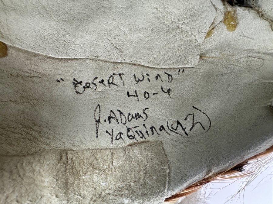Just Added - Judy Light Feather Adams 'Desert Winds' Spirit Mask Yaquina Artist Signed On Back [Photo 16]