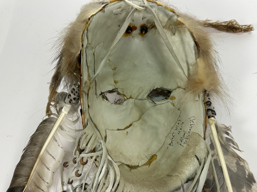 Just Added - Judy Light Feather Adams 'Desert Winds' Spirit Mask Yaquina Artist Signed On Back [Photo 13]
