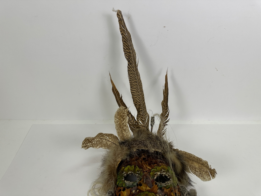 Just Added - Judy Light Feather Adams 'Desert Winds' Spirit Mask Yaquina Artist Signed On Back [Photo 11]