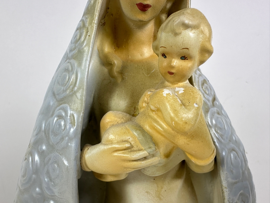 Vintage Chalkware Madonna with Child from Yugoslavia 14'H [Photo 3]