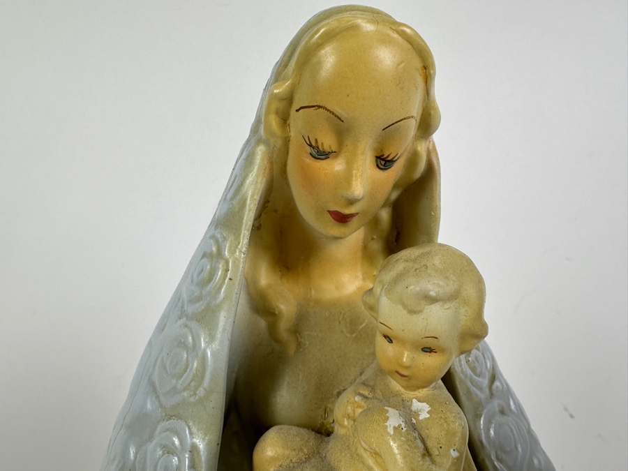 Vintage Chalkware Madonna with Child from Yugoslavia 14'H [Photo 4]