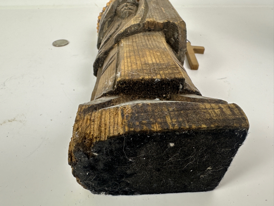 Wooden Hand-Carved Monk 14'H [Photo 8]