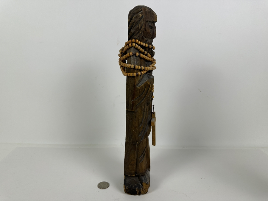 Wooden Hand-Carved Monk 14'H [Photo 6]