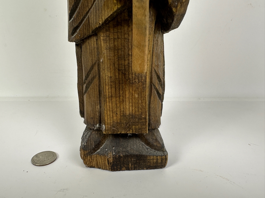 Wooden Hand-Carved Monk 14'H [Photo 5]